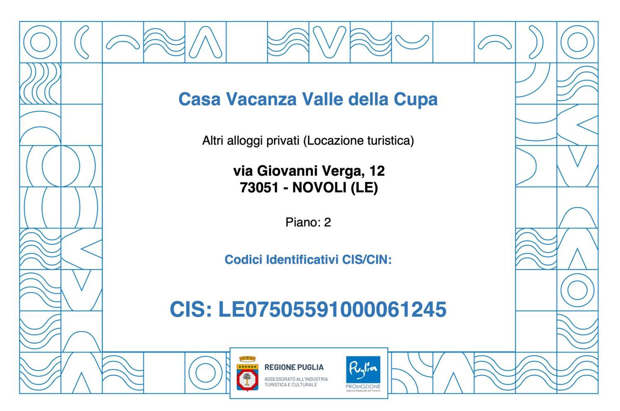 Casa Vacanza Valle Della Cupa Novoli Exteriér fotografie